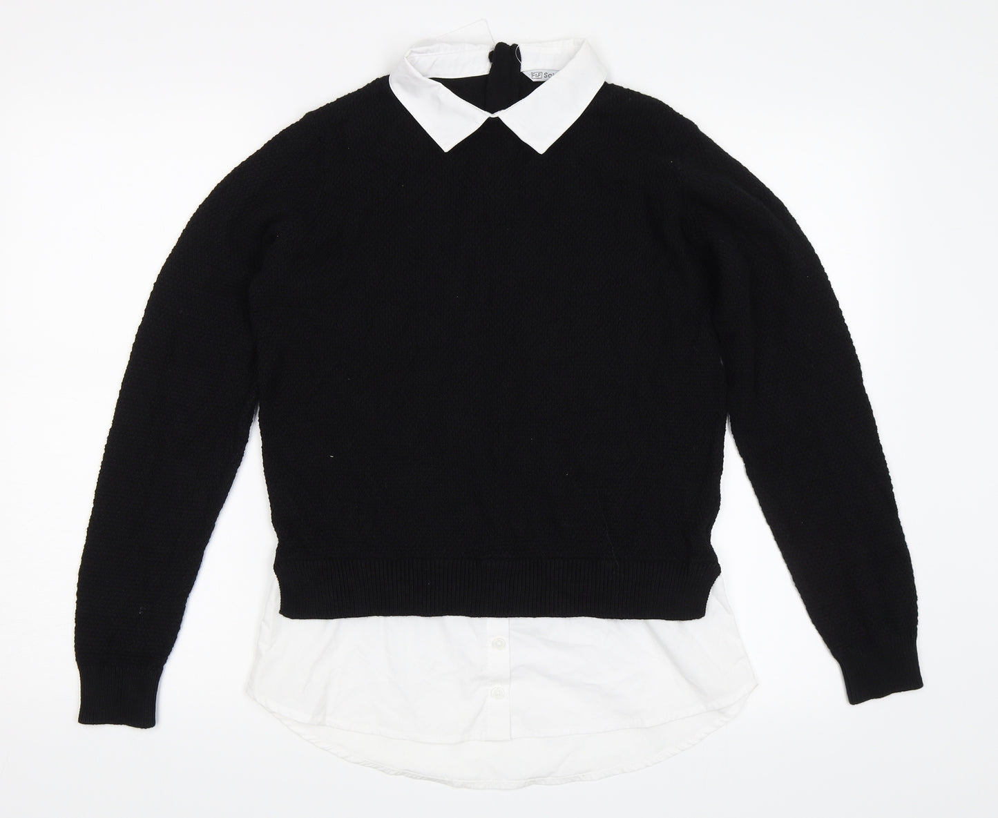 F&F School Girls Black   Pullover Jumper Size 13-14 Years  - School Jumper