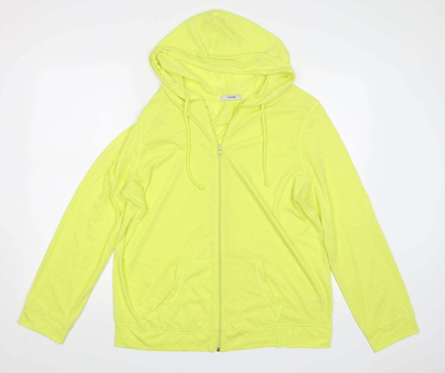 George Womens Yellow   Full Zip Hoodie Size 18