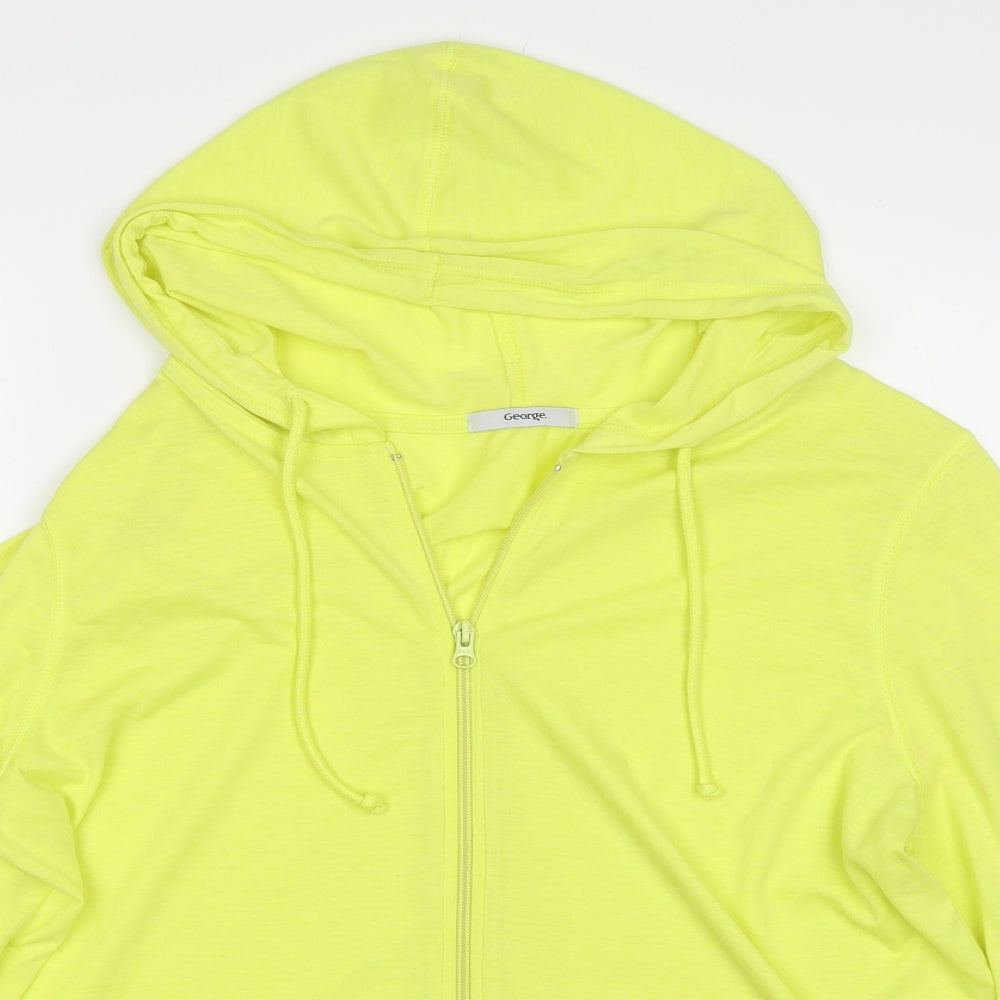 George Womens Yellow   Full Zip Hoodie Size 18