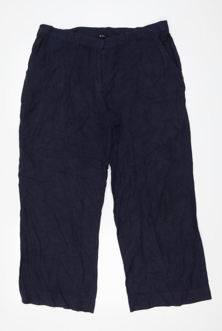 Joanna Hope Womens Blue Trousers Size 16 L27 in
