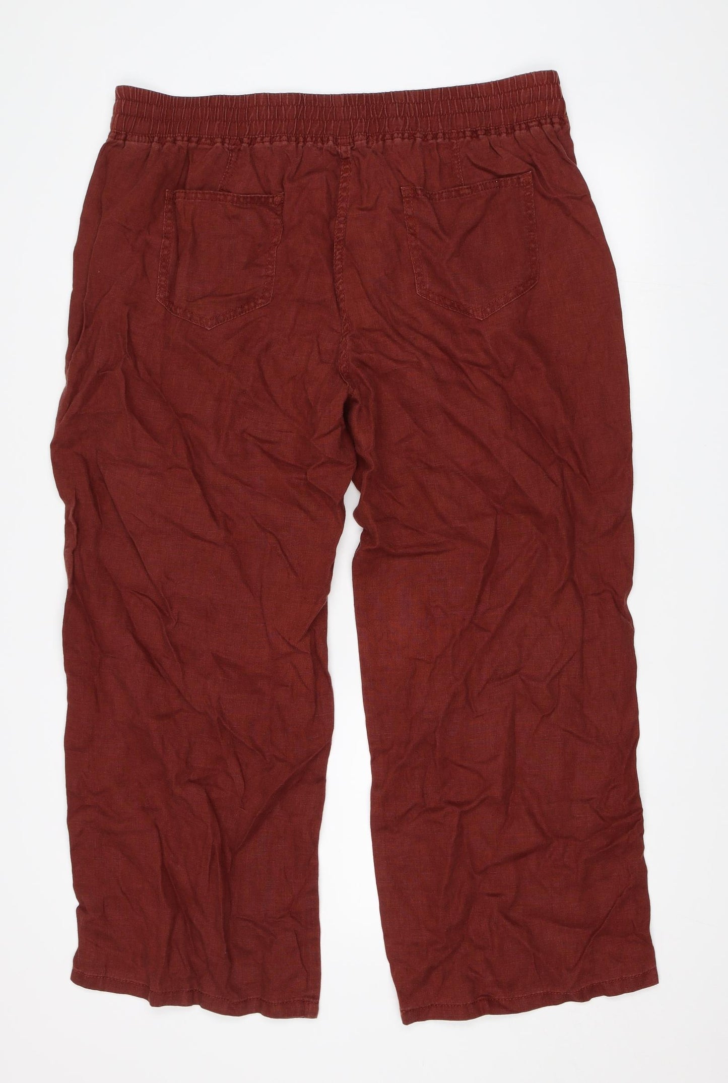 Marks and Spencer Womens Red   Trousers  Size 18 L28 in