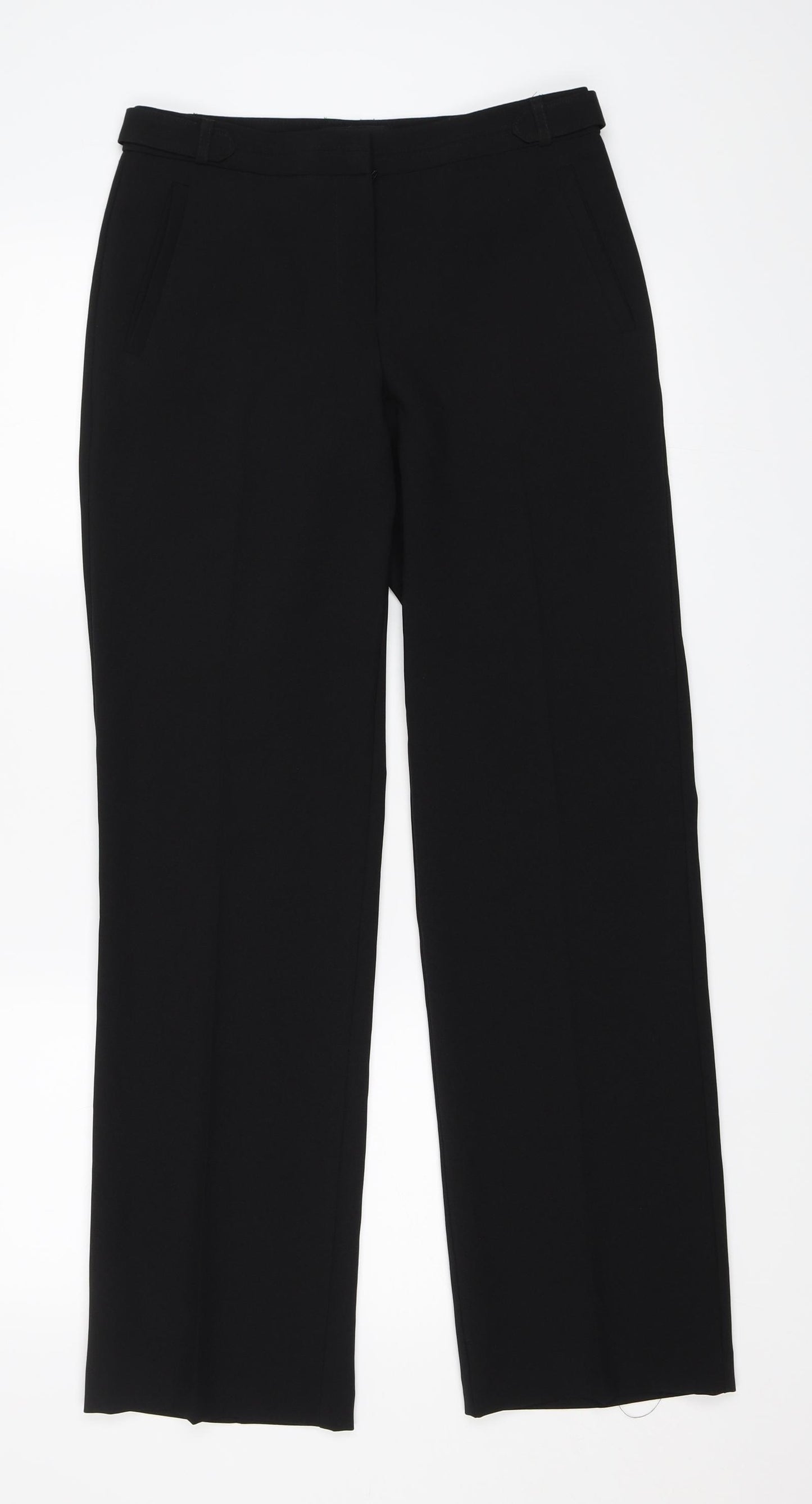 Peacocks Womens Black   Trousers  Size 8 L31 in