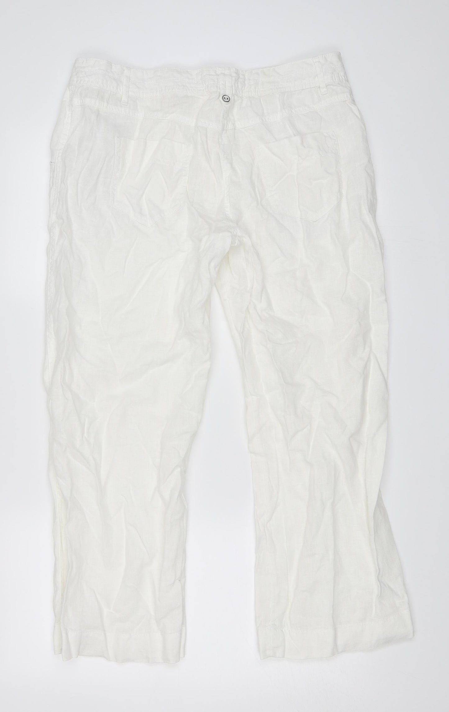George Womens White   Trousers  Size 14 L27 in