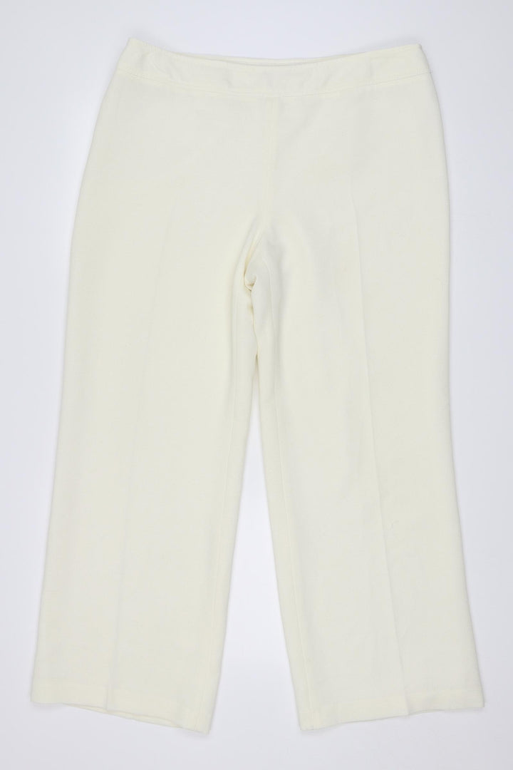 CC Womens Ivory Trousers Size 16 L29.5 in