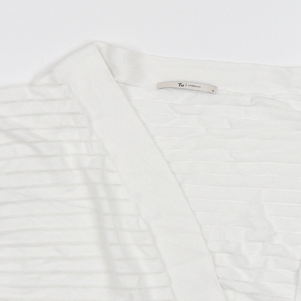 TU Womens White   Cardigan Jumper Size 18