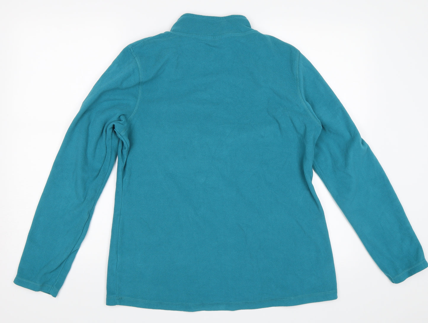 Crane Womens Blue  Fleece Henley Sweatshirt Size 14