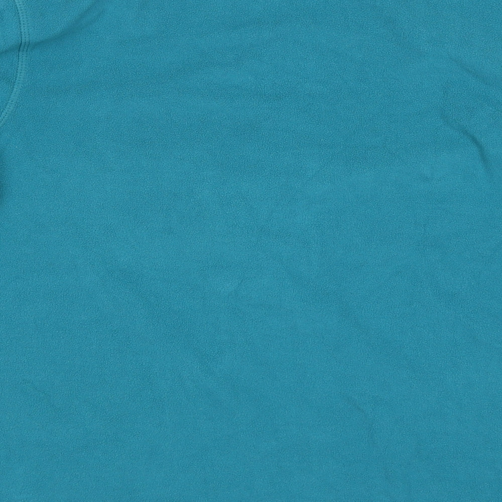 Crane Womens Blue  Fleece Henley Sweatshirt Size 14