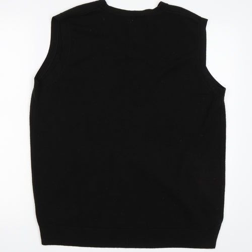 Topman Mens Black   Vest Jumper Size XL