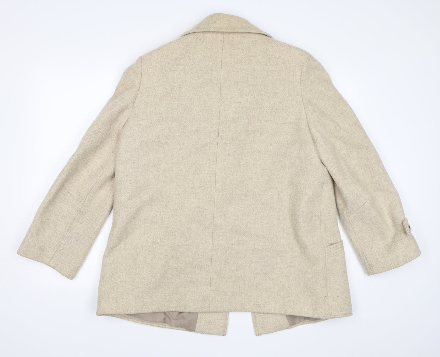 St Michael Womens Beige   Overcoat Coat Size 16