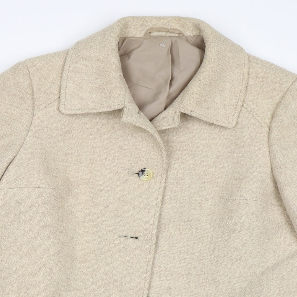 St Michael Womens Beige   Overcoat Coat Size 16