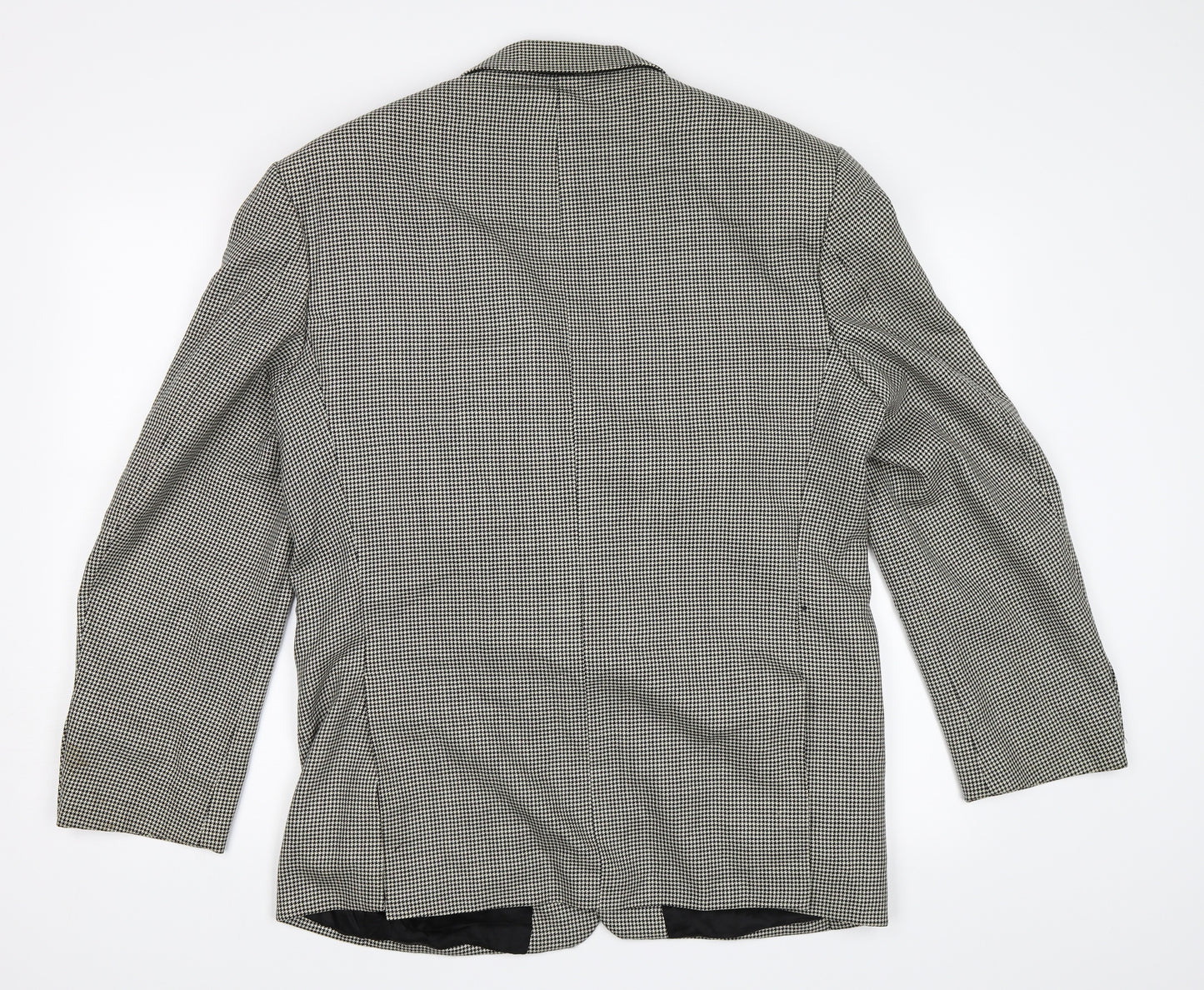 Pierre Balmain Mens Beige Houndstooth  Jacket Blazer Size 40