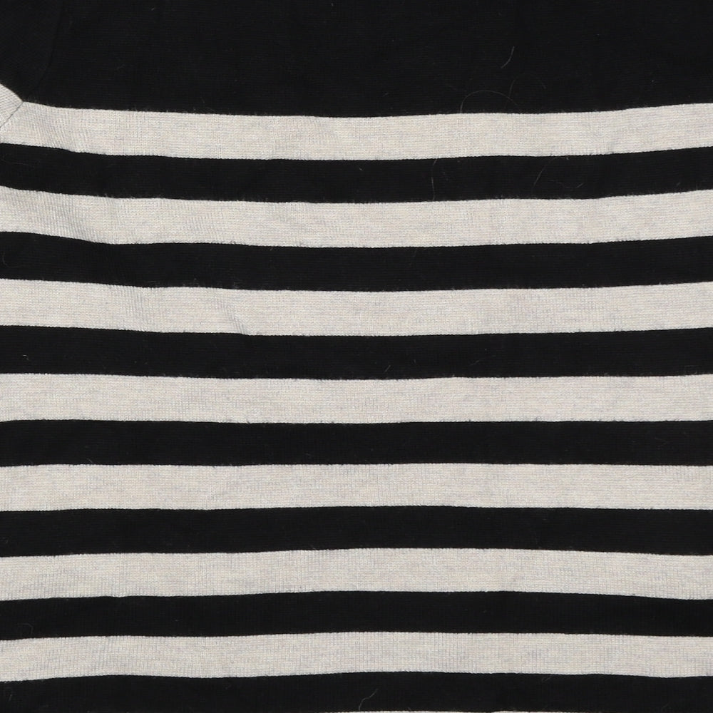 Marks and Spencer Womens Black Striped  Pullover Jumper Size 16