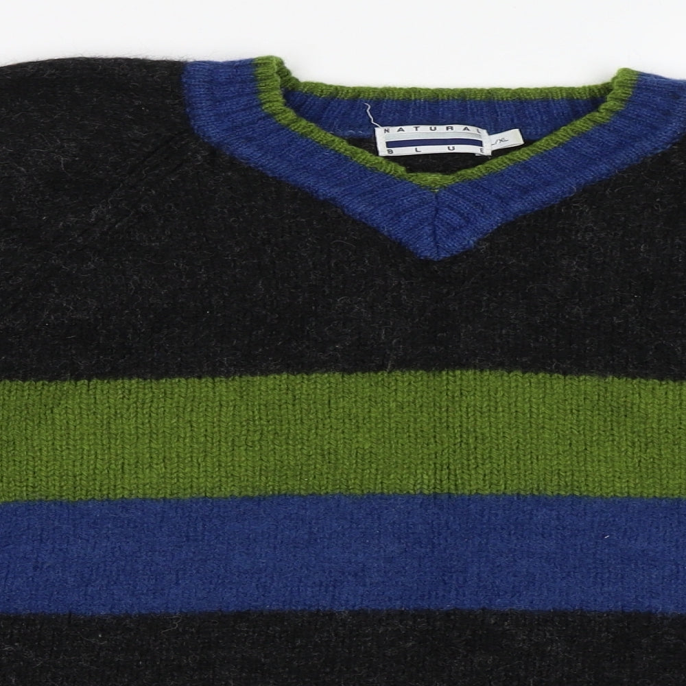 Natural Blue Mens Grey   Pullover Jumper Size L