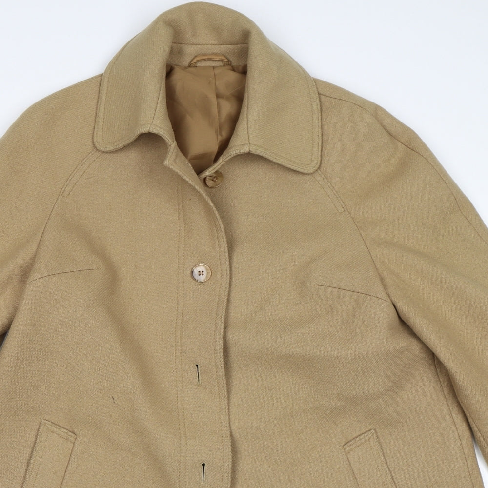 Dellbury Womens Beige   Overcoat Coat Size 14