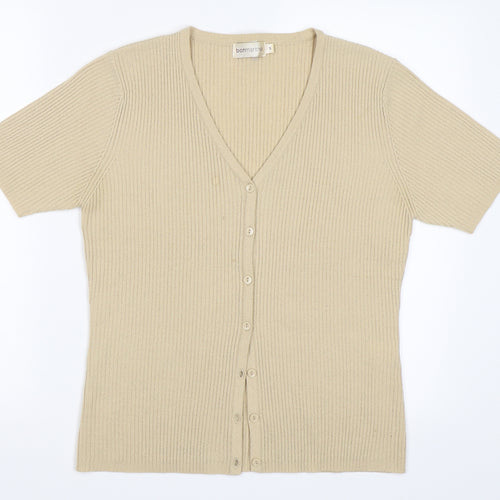 Bonmarché Womens Beige   Cardigan Jumper Size S