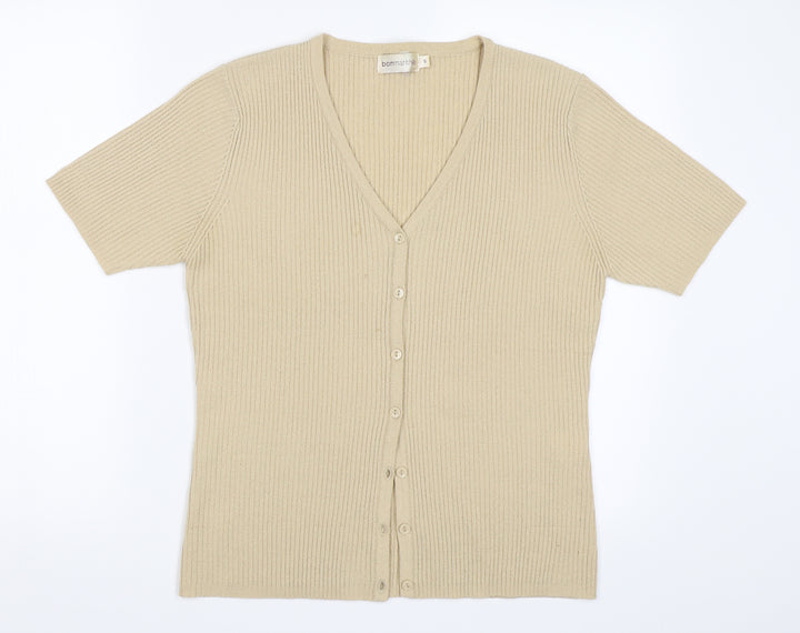 Bonmarché Womens Beige Cardigan Jumper Size S