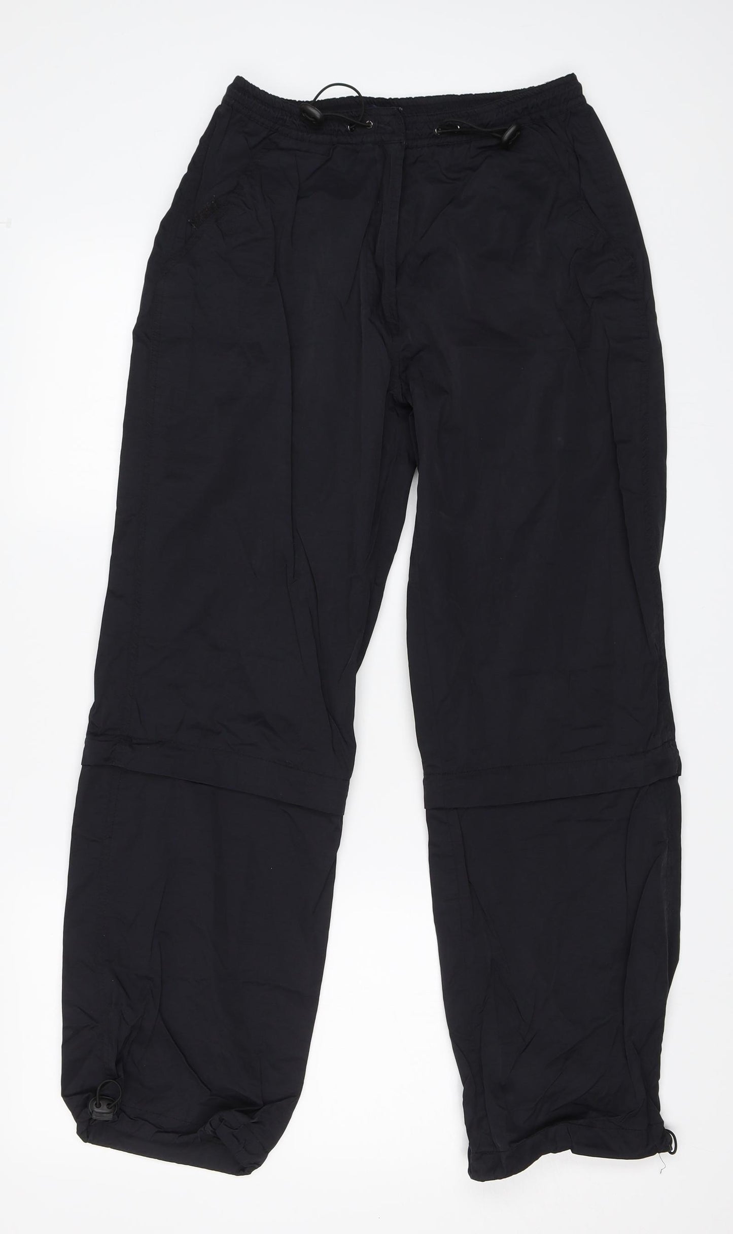 Pilot Womens Black   Cargo Trousers Size 14 L29 in