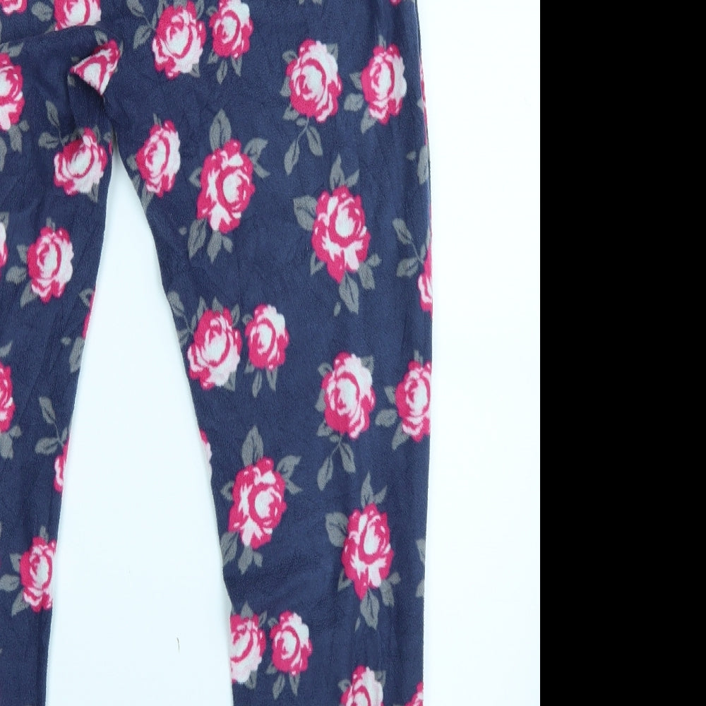 Boux Avenue Womens Blue Floral   Pyjama Pants Size 14