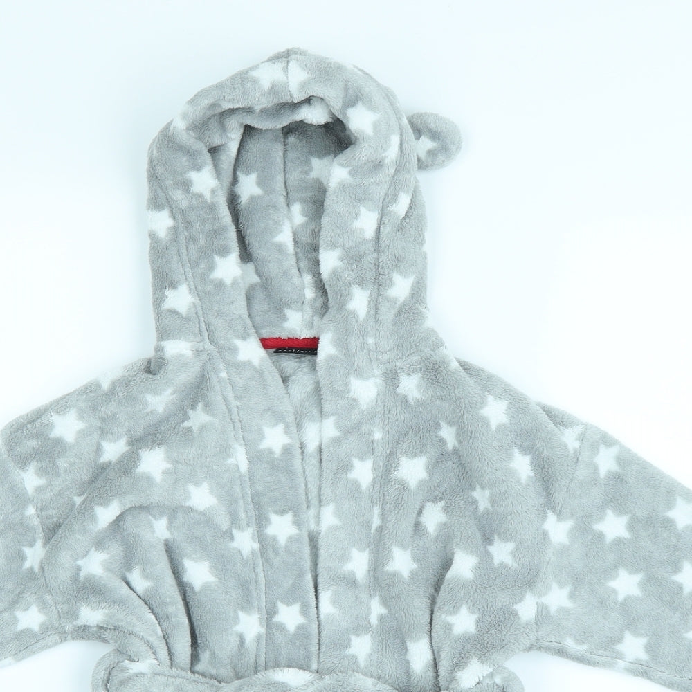 NEXT Boys Grey Polka Dot   Robe Size 3-4 Years