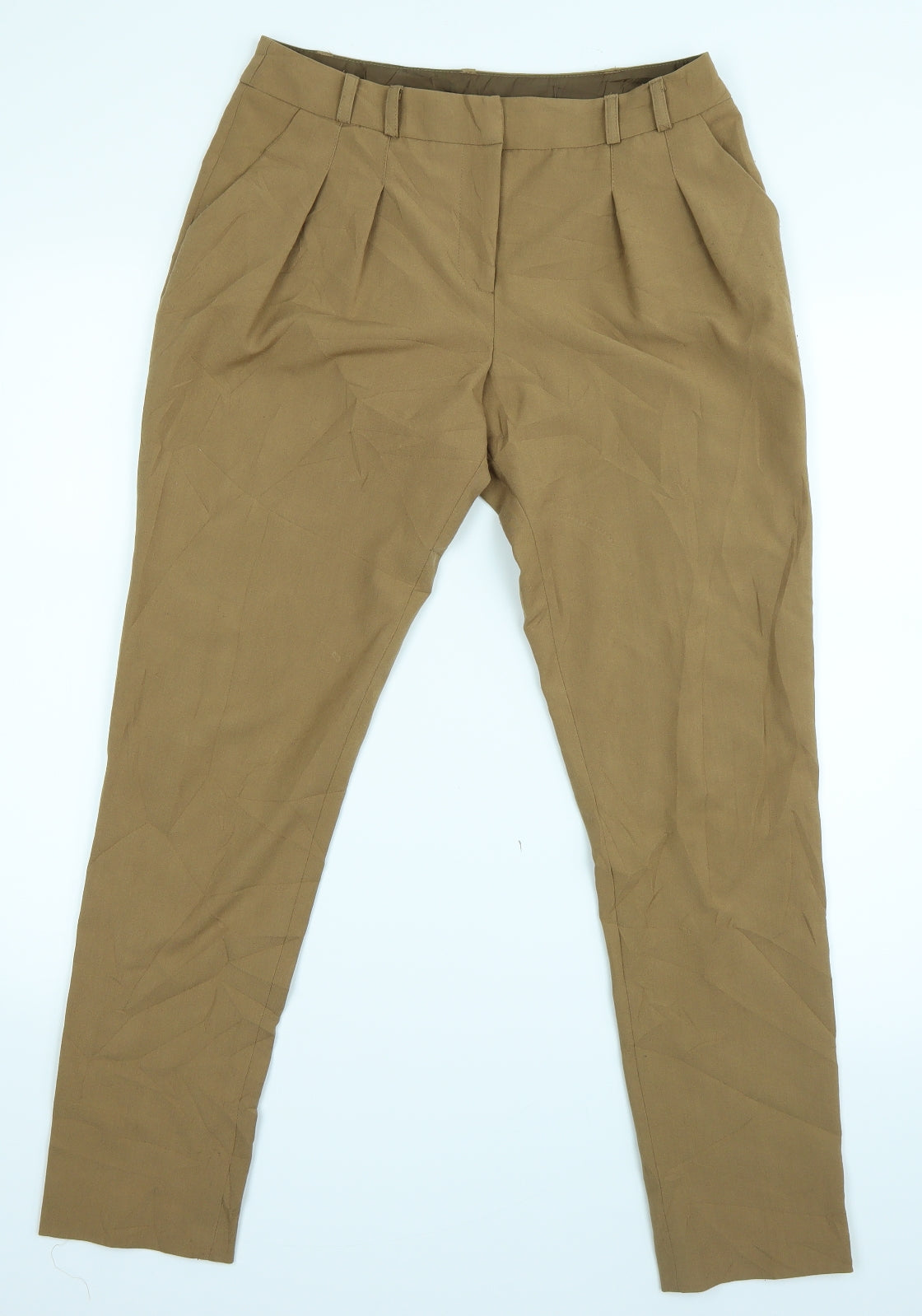 Dorothy Perkins Womens Beige   Cropped Trousers Size 6 L26 in