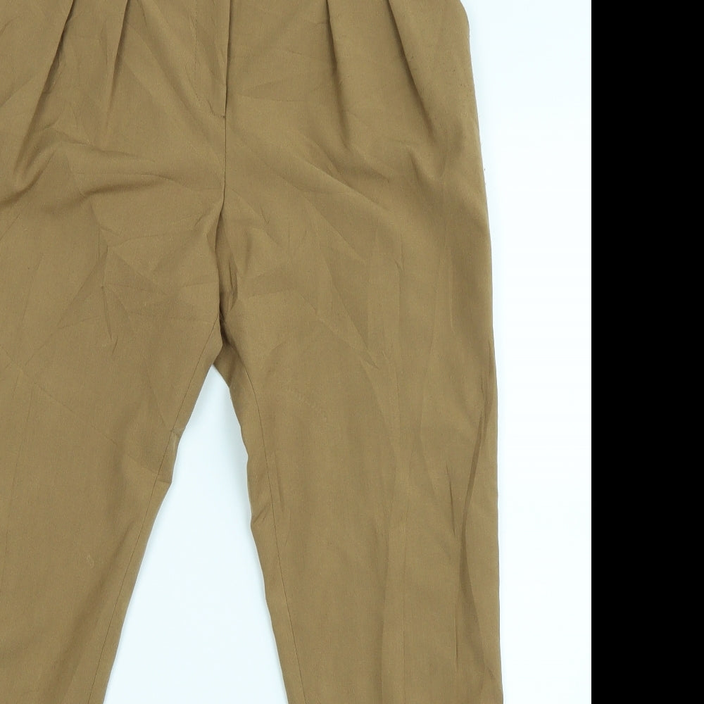 Dorothy Perkins Womens Beige   Cropped Trousers Size 6 L26 in