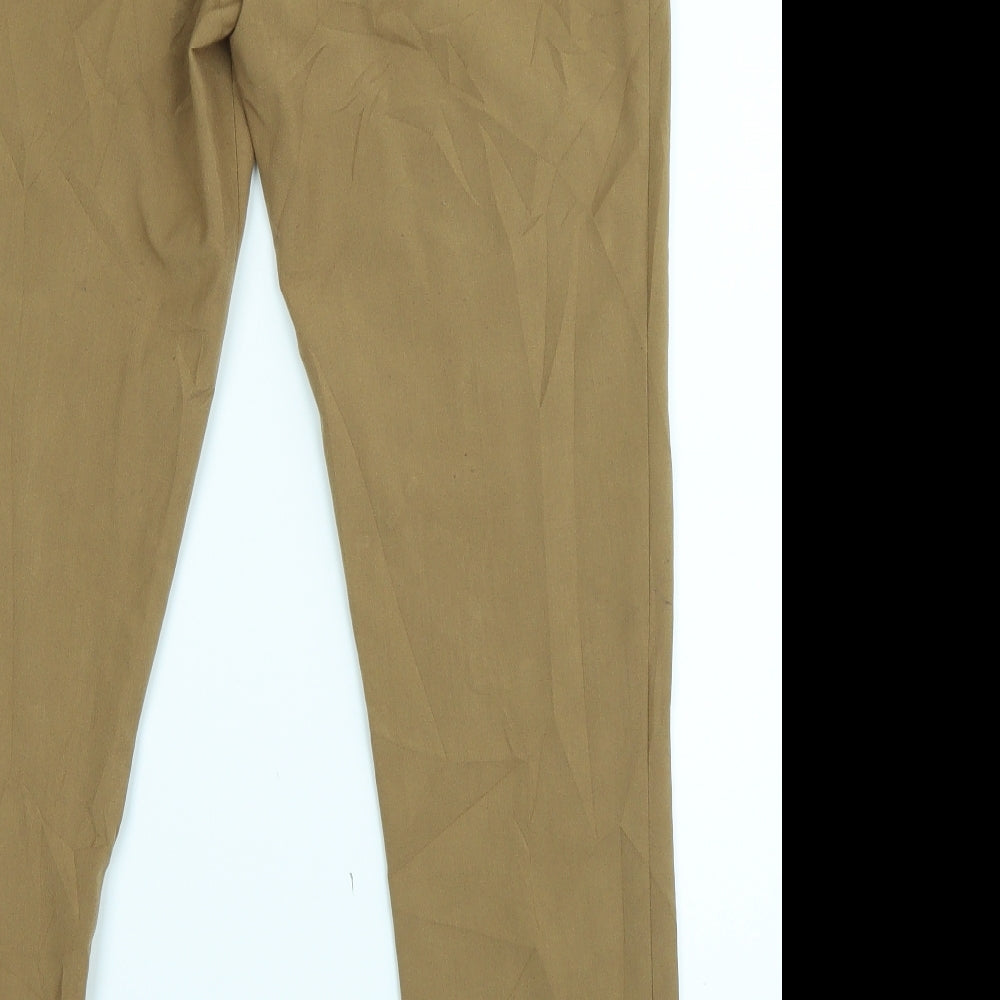 Dorothy Perkins Womens Beige   Cropped Trousers Size 6 L26 in