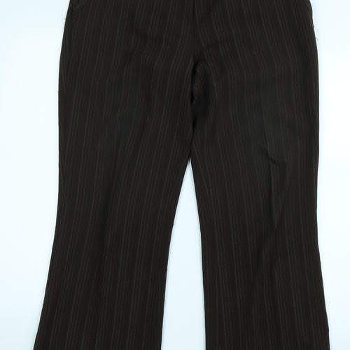 evie Womens Brown Striped  Trousers  Size 10 L30.5 in