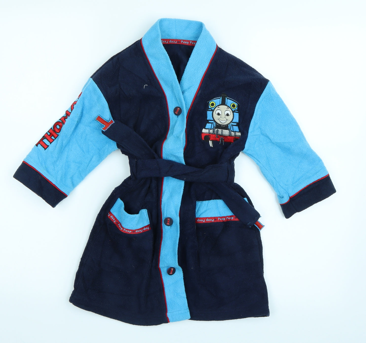 BHS Boys Blue Solid   Robe Size 2-3 Years