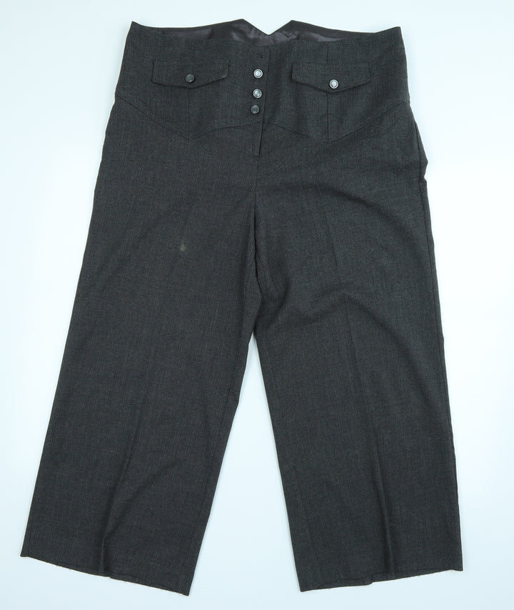 Evans Womens Grey Trousers Size 18 L25 in