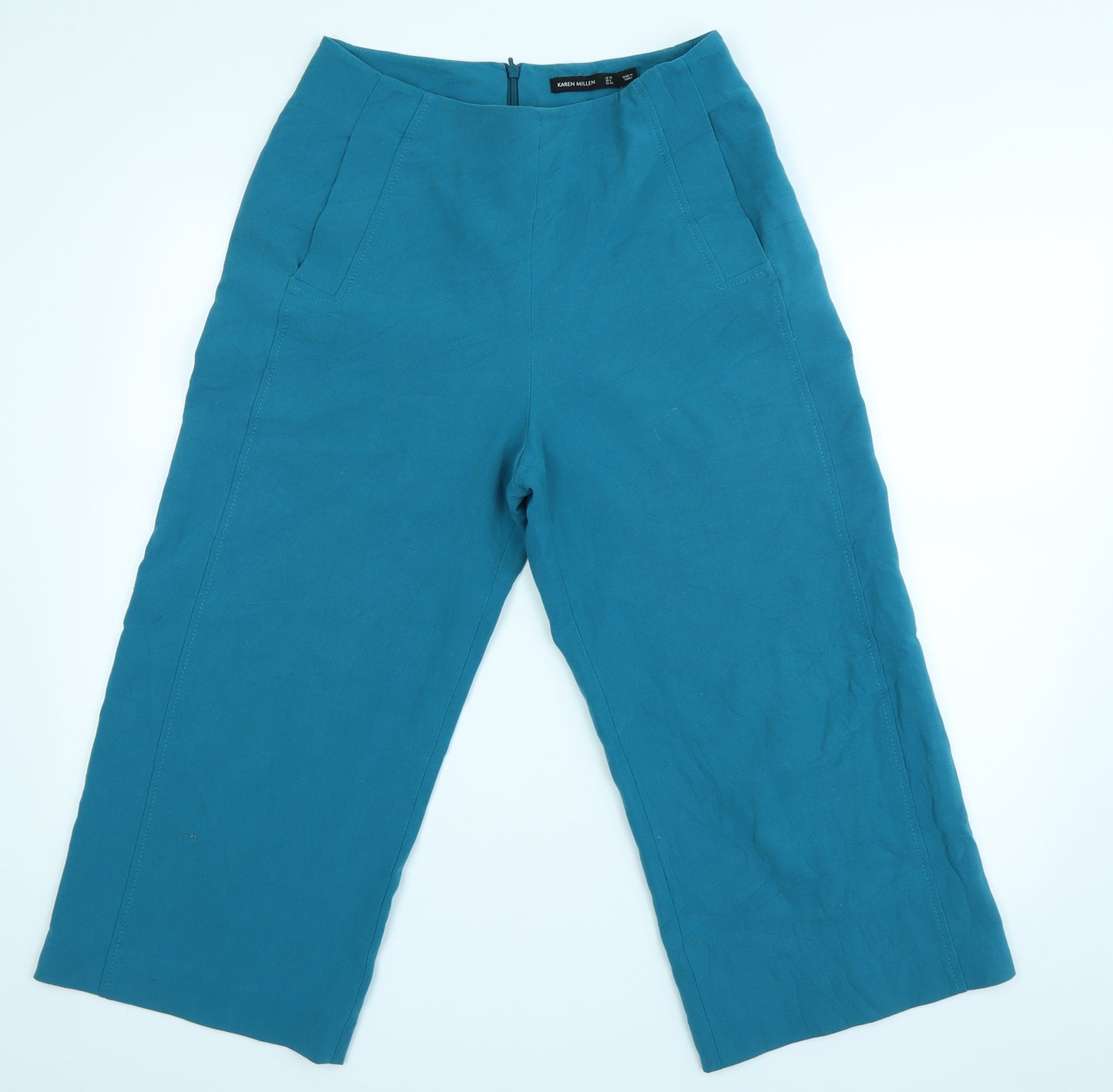 Karen Millen Womens Blue   Capri Trousers Size 12 L21 in