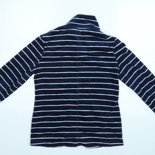 George Womens Blue Striped  Full Zip Jumper Size 10
