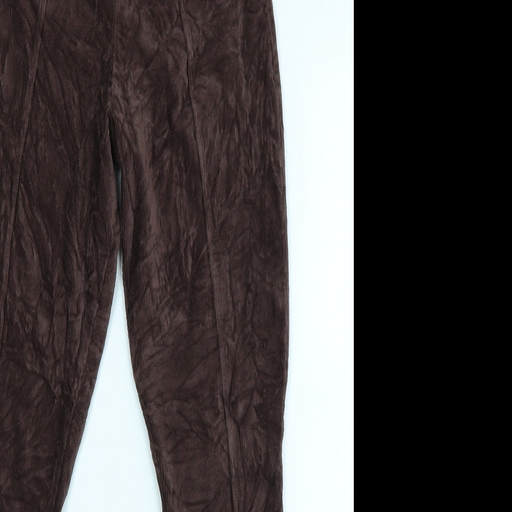 TU Womens Brown  Corduroy Trousers  Size 10 L25 in