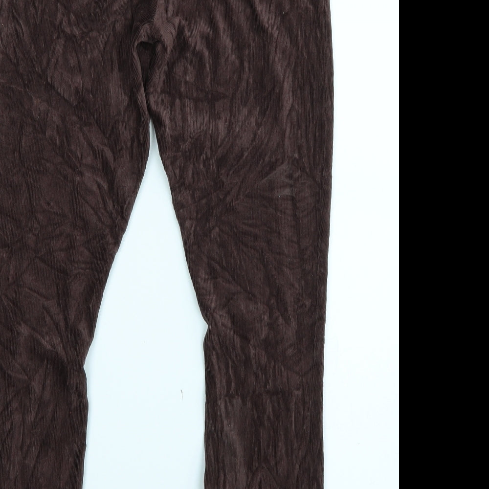 TU Womens Brown  Corduroy Trousers  Size 10 L25 in