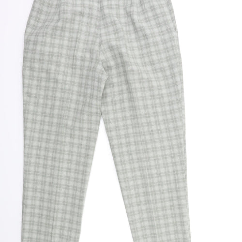 Marks and Spencer Womens Green Check  Trousers  Size 14 L29 in
