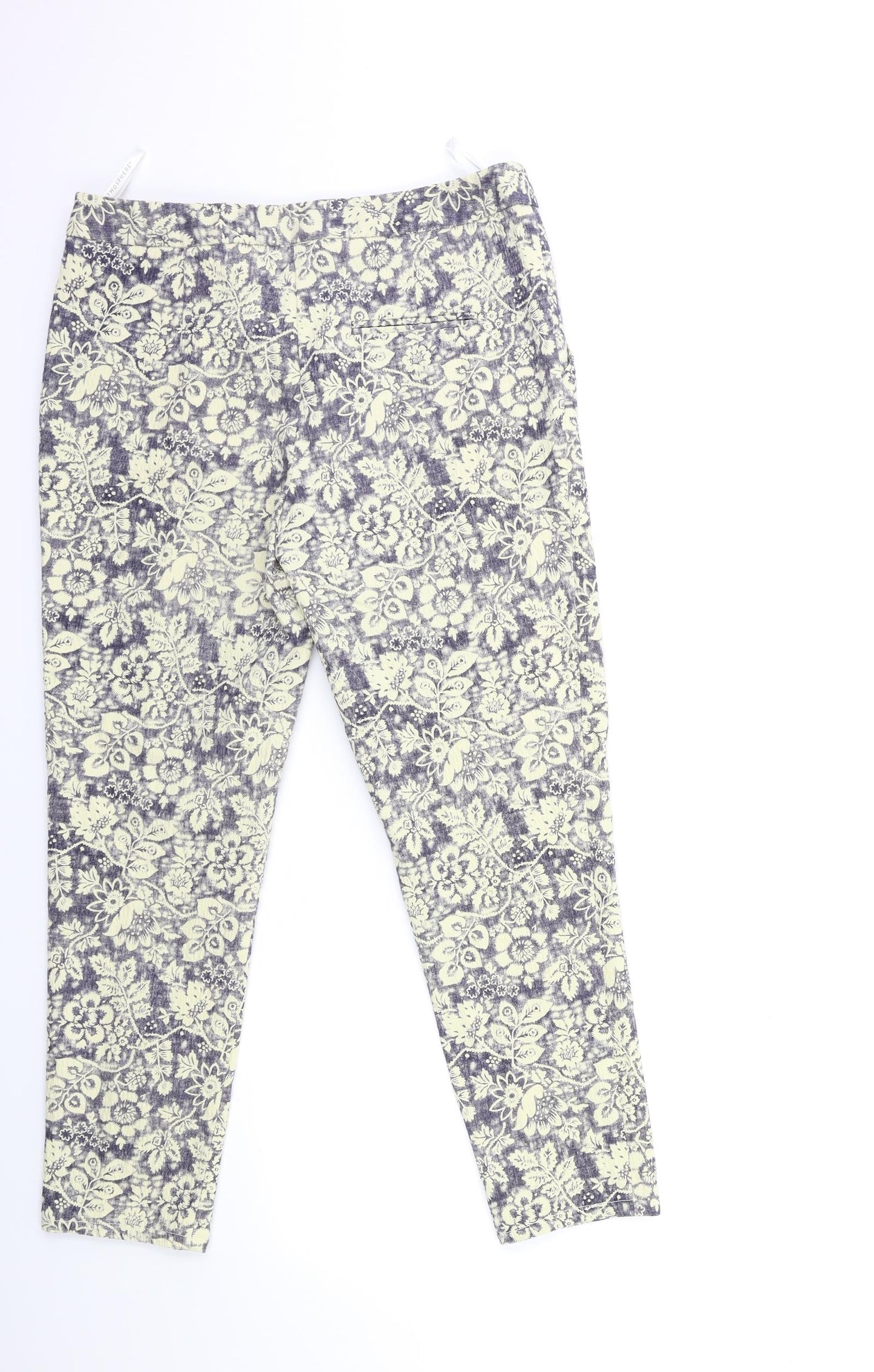 Atmosphere Womens Blue Floral  Trousers  Size 12 L26 in