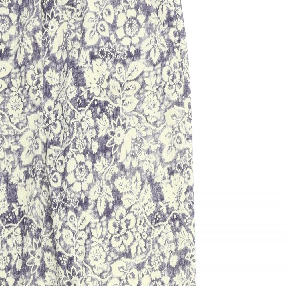Atmosphere Womens Blue Floral  Trousers  Size 12 L26 in