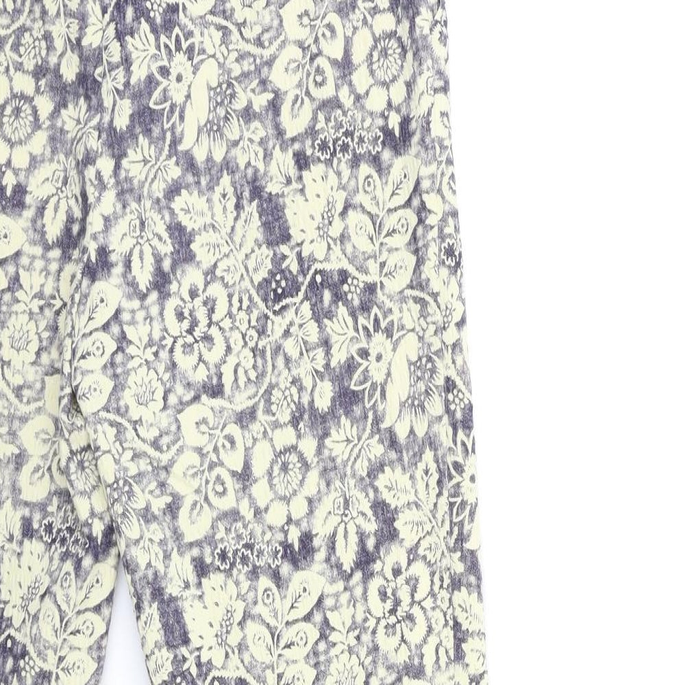 Atmosphere Womens Blue Floral  Trousers  Size 12 L26 in
