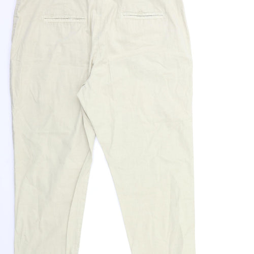 Marks and Spencer Womens Beige   Chino Trousers Size 20 L28 in