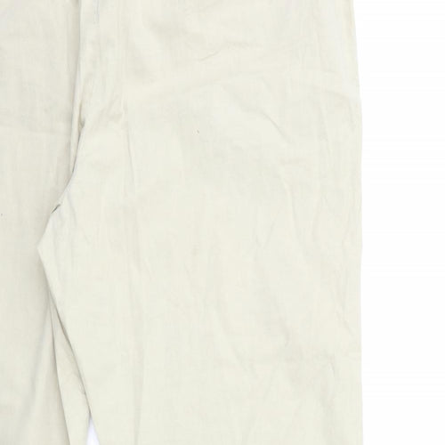 Marks and Spencer Womens Beige   Chino Trousers Size 20 L28 in