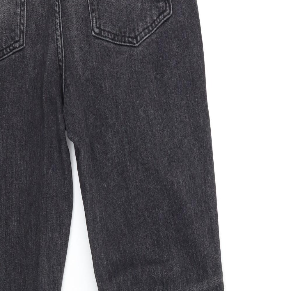 Mint Velvet Womens Grey  Denim Straight Jeans Size 10 L25 in