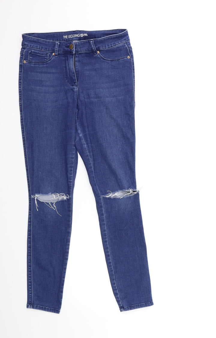 NEXT Womens Blue Denim Skinny Jeans Size 10 L29 in