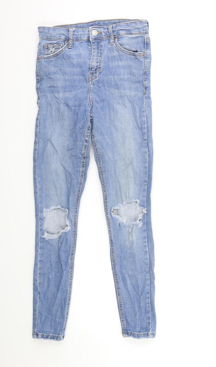 Topshop Womens Blue Denim Skinny Jeans Size 26 in L30 in