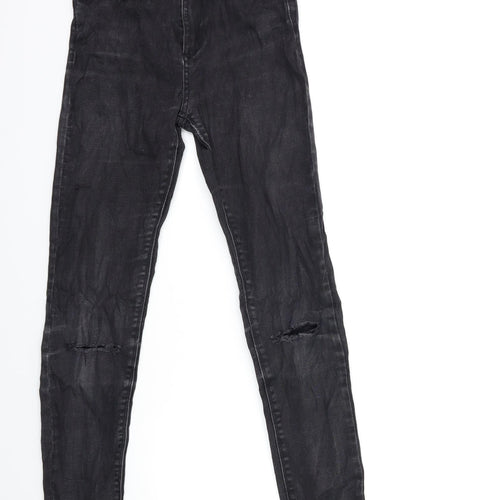 Bershka Womens Grey  Denim Skinny Jeans Size 6 L28 in