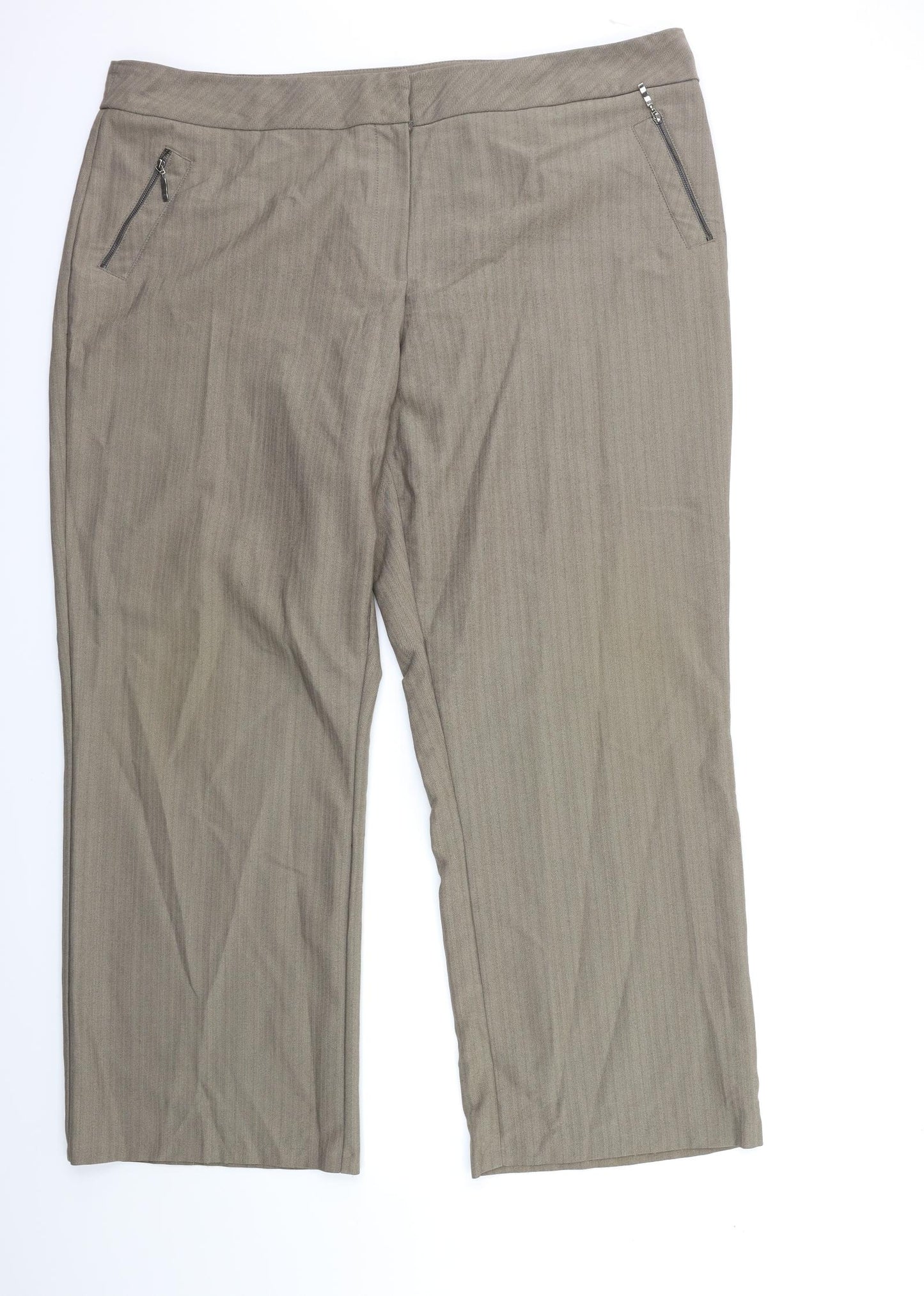 BHS Womens Brown   Trousers  Size 22 L29 in