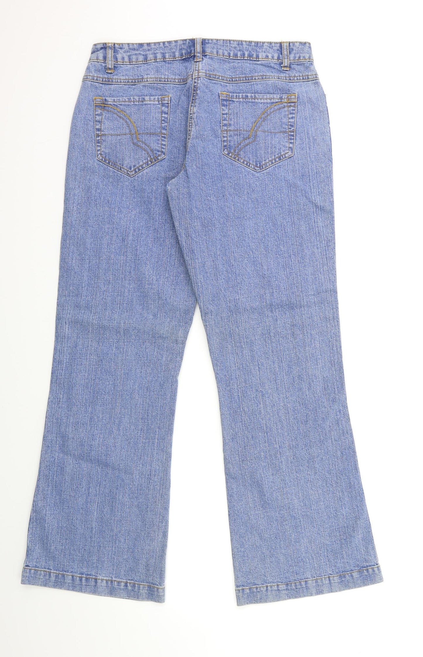George Womens Blue  Denim Flared Jeans Size 12 L31 in