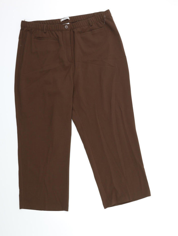 Damart Womens Brown Trousers Size 20 L28 in