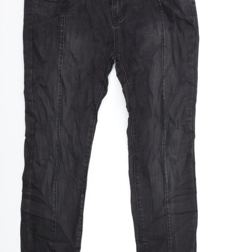 Preworn Womens Black  Denim Skinny Jeans Size 12 L28 in