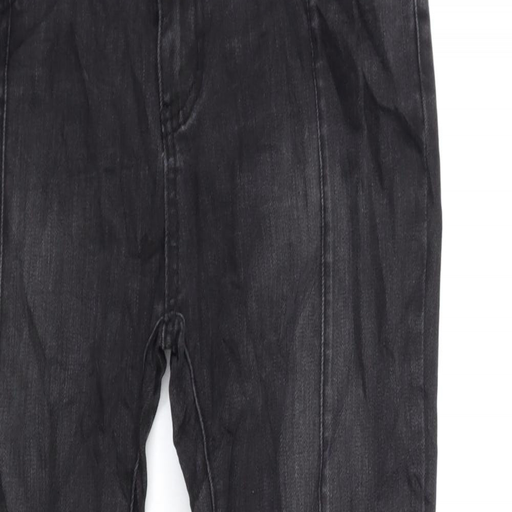 Preworn Womens Black  Denim Skinny Jeans Size 12 L28 in