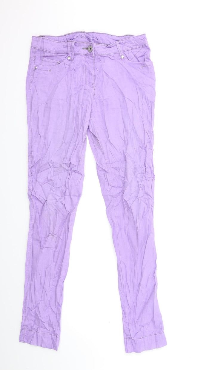 Here + There Womens Purple Straight Jeans Size 30 in L31 in