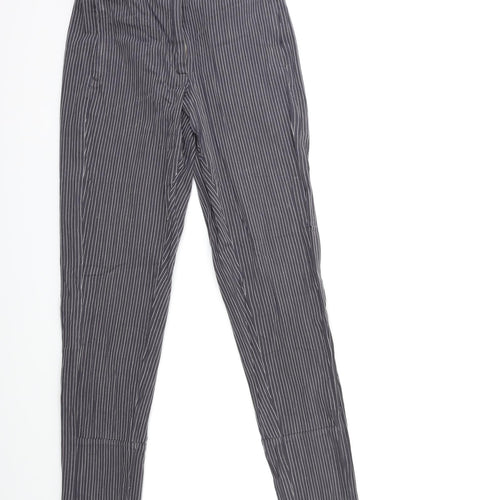 Preworn Womens Grey Striped  Trousers  Size 26 in L29 in